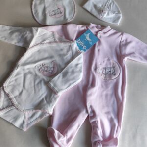 Set 4 Piezas Pijama rosa