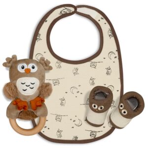 Conjunto Regalo ReciÉn Nacido Interbaby Buho Beige