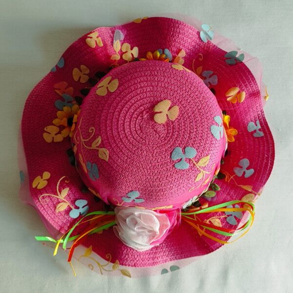 Sombrero De Verano Rosa Fusia - Imagen 2