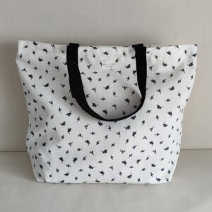 Bolso Algodón   blanco y negro D'CASA