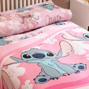 Juego Sábana Tela 3 Piezas DISNEY Licencia STITCH ROSA
