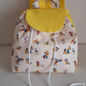 Mochila artesanal para guardería o colegio Mickey Mouse
