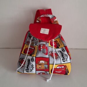Mochila artesanal para guardería o colegio Cars