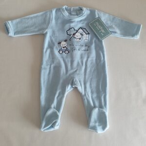 Pijama azul de  bebé con perritos
