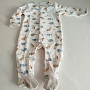 Pijama de invierno para bebé ballenas yatsi
