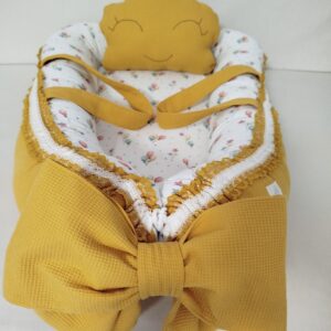 Reductor de cuna de waffle mostaza y globos