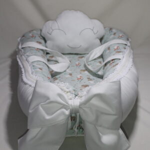 Reductor de cuna de pique verde con zorros y pique blanco