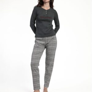 Pijama Manga Larga Canalé Tapeta Houndstooth para Mujer