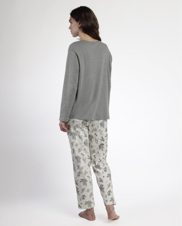 ADMAS Pijama Manga Larga Winter Wood para Mujer GRIS - Imagen 2
