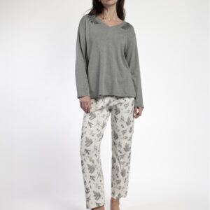 ADMAS Pijama Manga Larga Winter Wood para Mujer GRIS