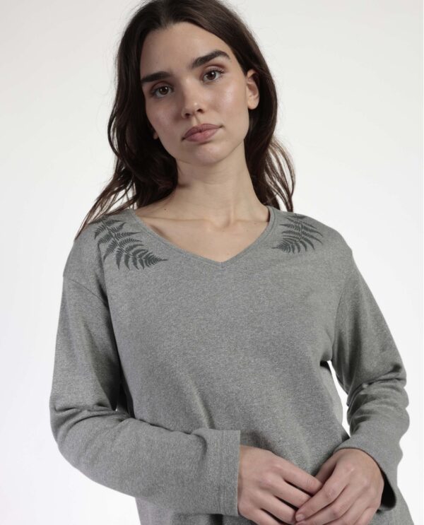 ADMAS Pijama Manga Larga Winter Wood para Mujer GRIS - Imagen 3