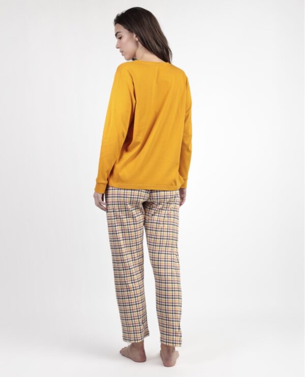 ADMAS Pijama Manga Larga Tapeta Lou Lou Returns para Mujer MOSTAZA - Imagen 2