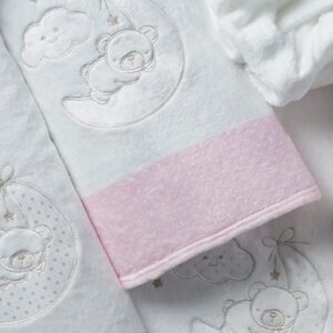 GAMBERRITOS - Sábana Coralina Bordada 10784 Osito Cielo - Mini