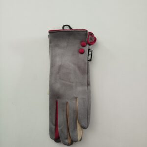 Guantes de mujer de antelina gris privata