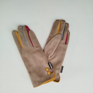 Guantes de mujer de antelina beige privata
