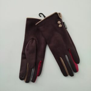 Guantes de mujer de antelina marrón Privata