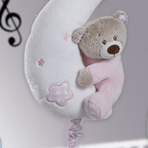 Peluche Musical GAMBERRITOS Osito-Luna Rosa