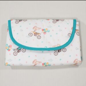 Cambiador estampado de conejitos personalizable