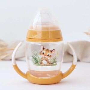 Taza aprendizaje tetina step serie tigre mostaza Kiokids