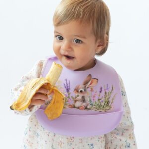 BABERO SILICONA LAVANDA  conejito 521005375