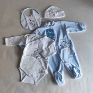 Set 4 piezas pijama azul