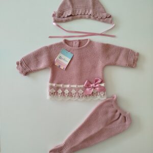 Conjunto tres piezas puntilla 8028